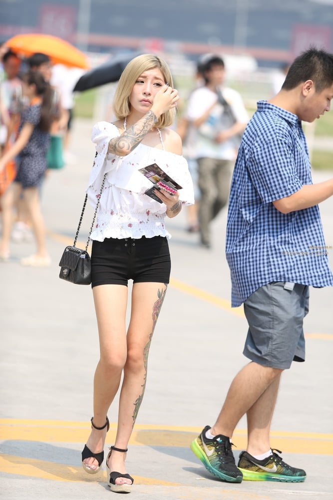 Candid: Chinese Shorts Crotchwatch.... #107012178