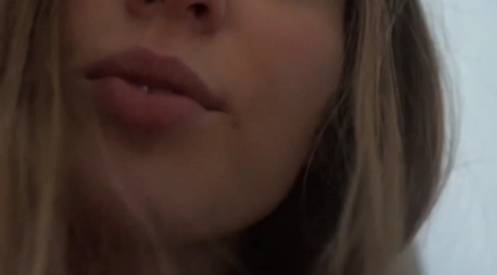 Hottie flirting on webcam close up. #107238923