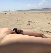 Chastity on beach #95432550