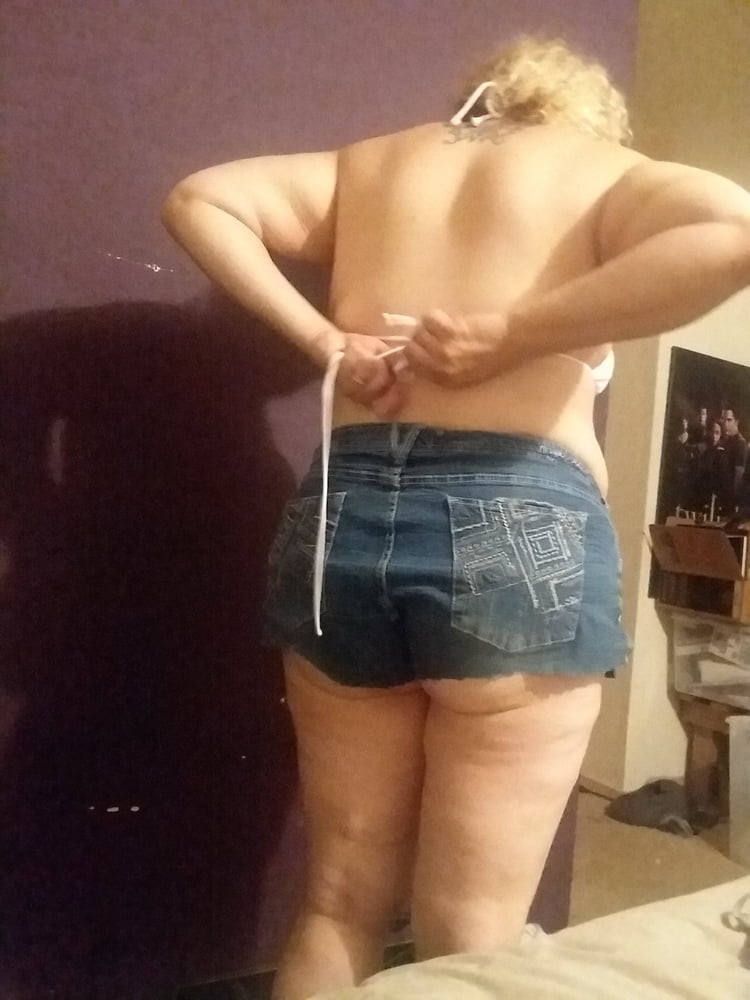 Fat wife in cut off Jean shorts cheeky #90087292
