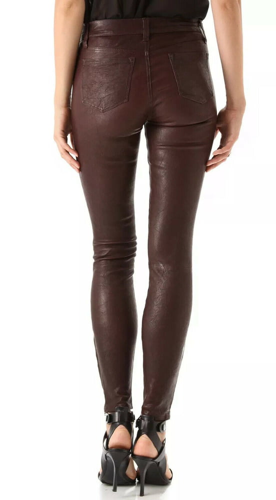 J BRAND LEATHER PERFECT TIGHT SKINNY PUSH UP PANTS #104385541