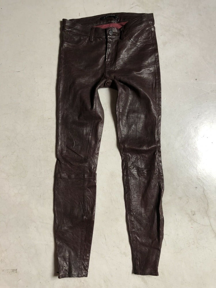 J BRAND LEATHER PERFECT TIGHT SKINNY PUSH UP PANTS #104385562