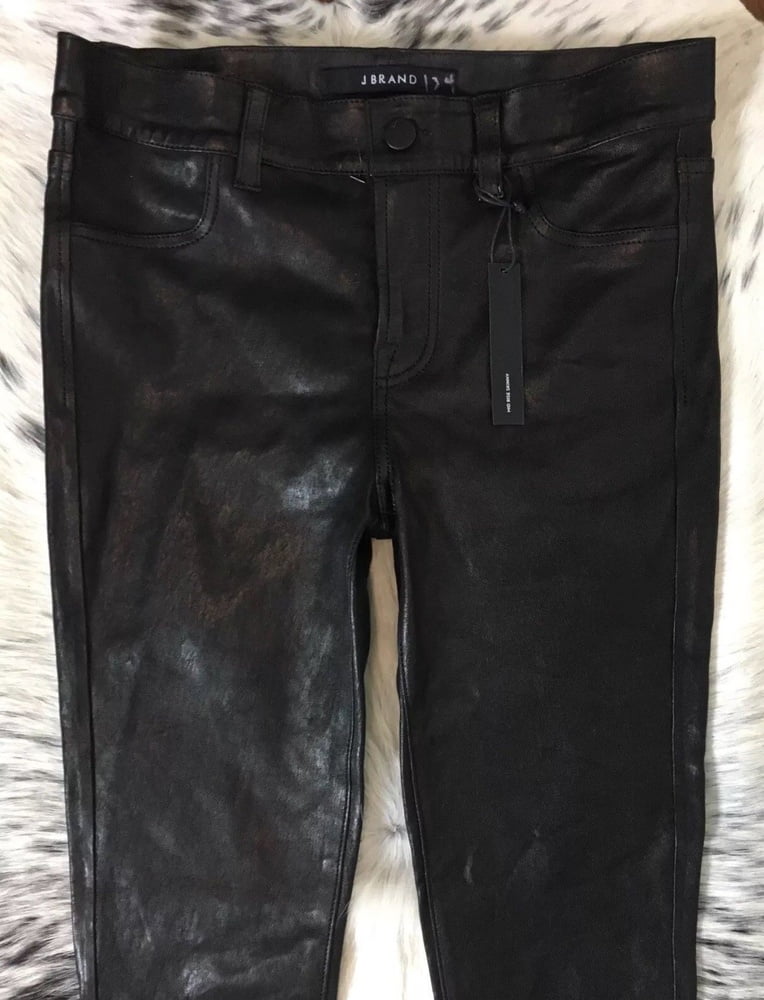 J BRAND LEATHER PERFECT TIGHT SKINNY PUSH UP PANTS #104385570