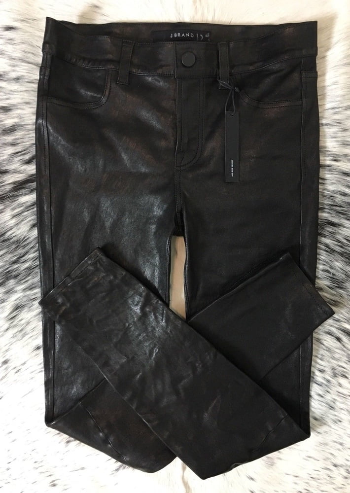 J BRAND LEATHER PERFECT TIGHT SKINNY PUSH UP PANTS #104385578