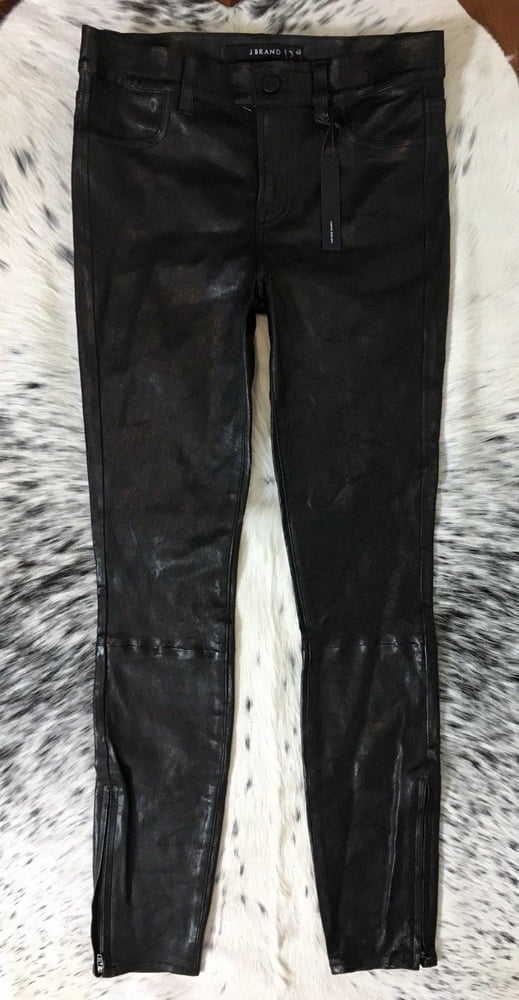 J BRAND LEATHER PERFECT TIGHT SKINNY PUSH UP PANTS #104385584
