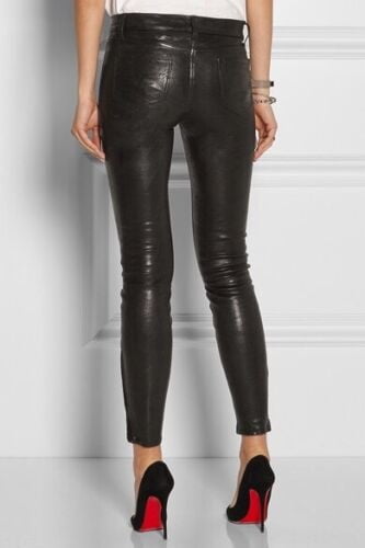 J BRAND LEATHER PERFECT TIGHT SKINNY PUSH UP PANTS #104385590