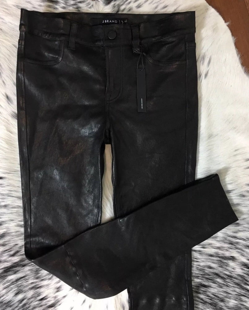 J BRAND LEATHER PERFECT TIGHT SKINNY PUSH UP PANTS #104385593