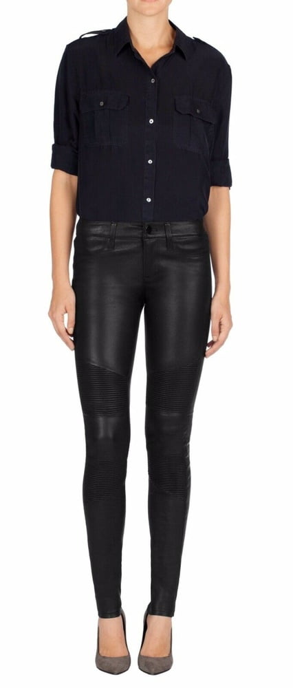 J BRAND LEATHER PERFECT TIGHT SKINNY PUSH UP PANTS #104385596