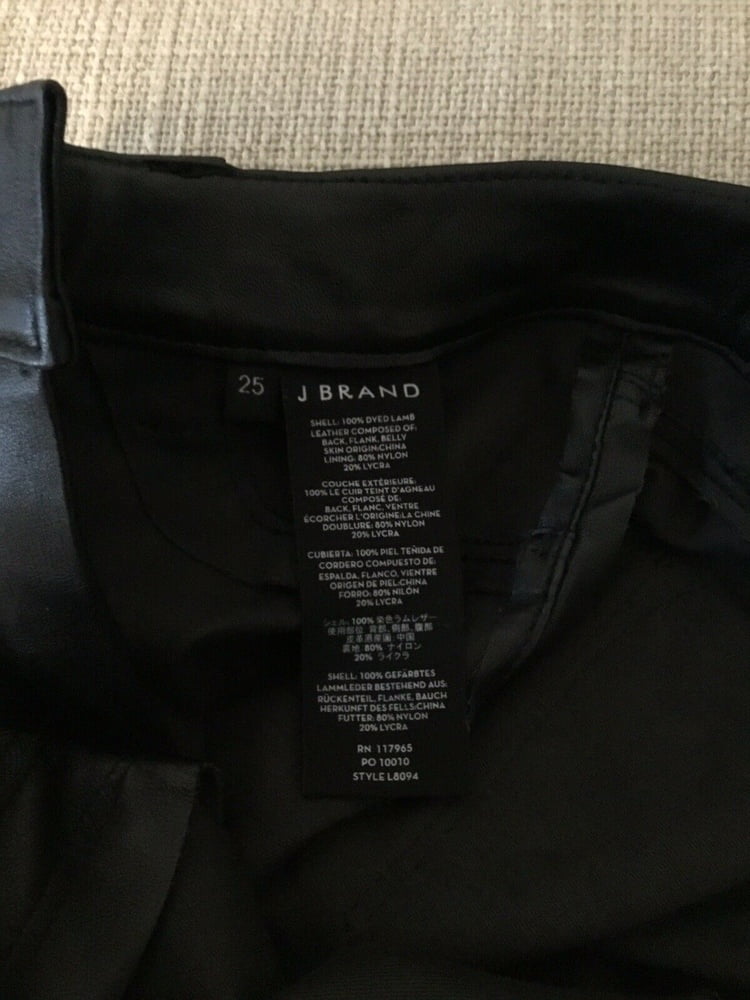J BRAND LEATHER PERFECT TIGHT SKINNY PUSH UP PANTS #104385602