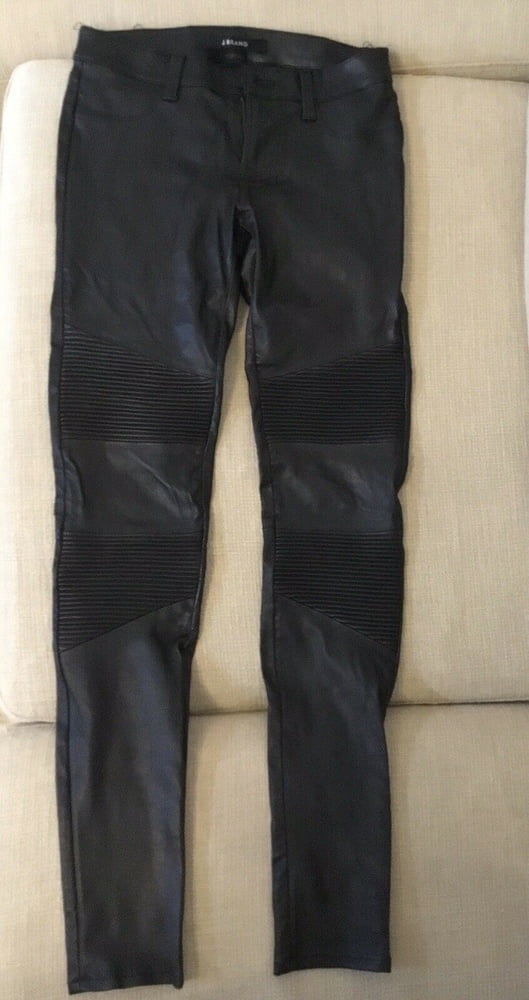 J BRAND LEATHER PERFECT TIGHT SKINNY PUSH UP PANTS #104385605