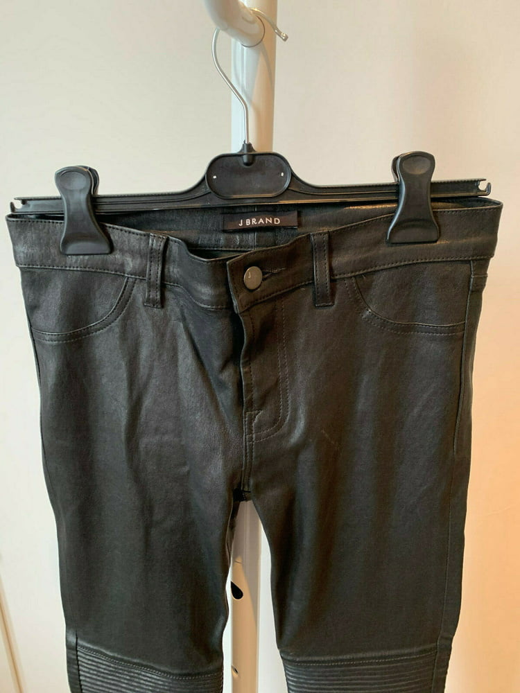 J BRAND LEATHER PERFECT TIGHT SKINNY PUSH UP PANTS #104385626