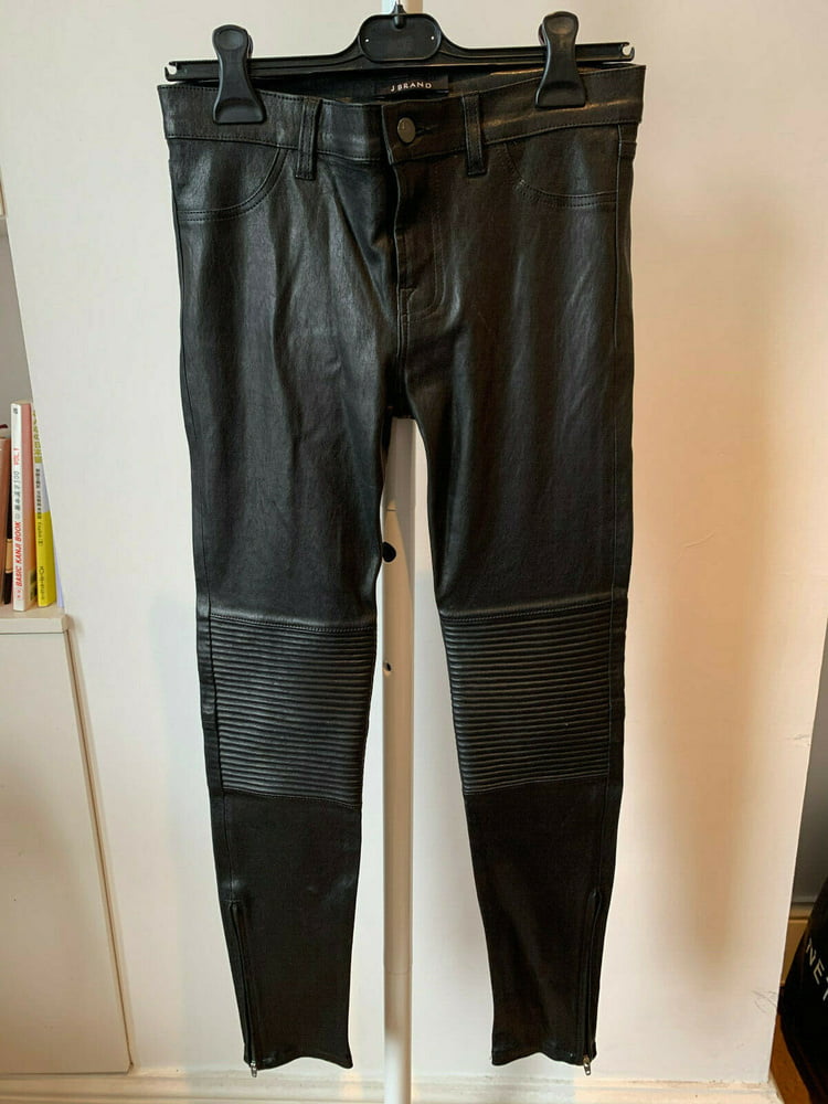 J BRAND LEATHER PERFECT TIGHT SKINNY PUSH UP PANTS #104385631