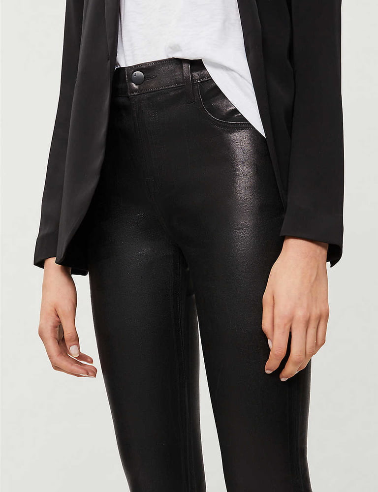 J BRAND LEATHER PERFECT TIGHT SKINNY PUSH UP PANTS #104385643