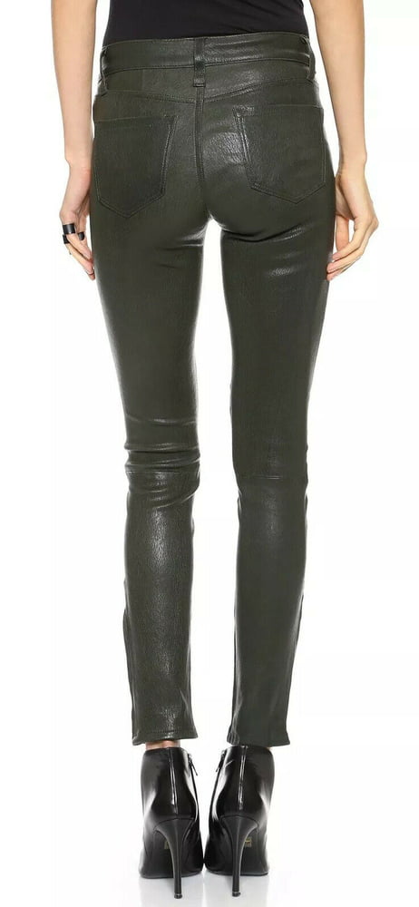 J BRAND LEATHER PERFECT TIGHT SKINNY PUSH UP PANTS #104385716
