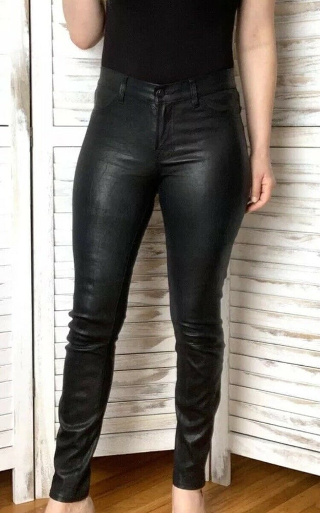 J BRAND LEATHER PERFECT TIGHT SKINNY PUSH UP PANTS #104385748