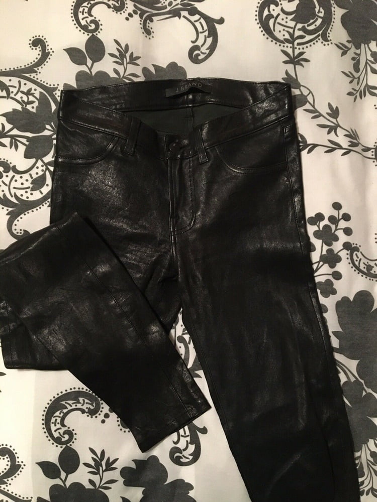J BRAND LEATHER PERFECT TIGHT SKINNY PUSH UP PANTS #104385762