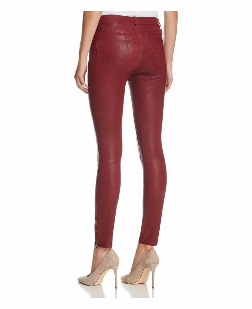 J BRAND LEATHER PERFECT TIGHT SKINNY PUSH UP PANTS #104385771