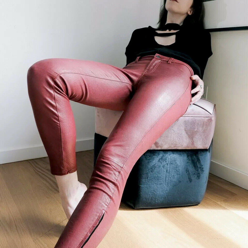 J BRAND LEATHER PERFECT TIGHT SKINNY PUSH UP PANTS #104385777