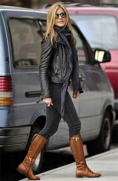 Female Celebrity Boots &amp; Leather - Jennifer Aniston #103392090
