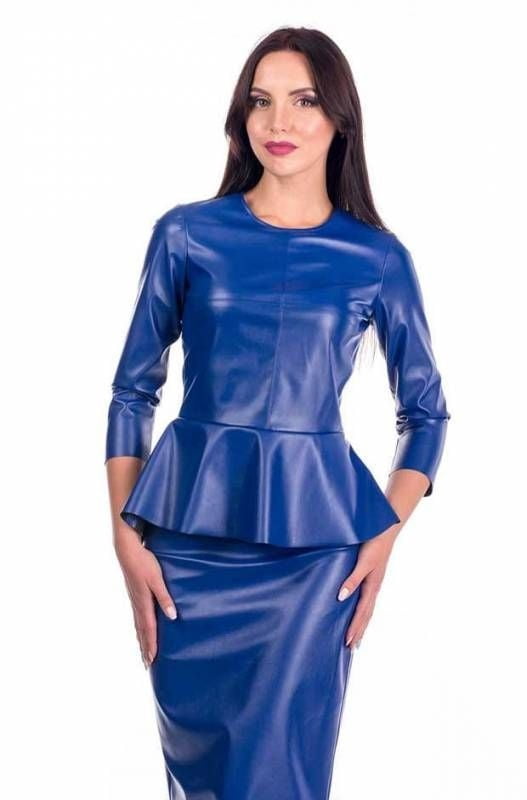 Blue Leather Dress 3 - by Redbull18 #99889082