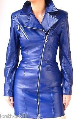 Blue Leather Dress 3 - by Redbull18 #99889088