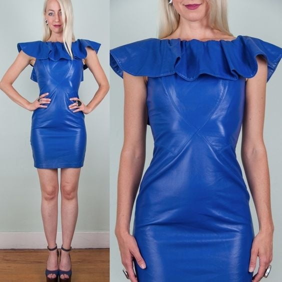 Blue Leather Dress 3 - by Redbull18 #99889091