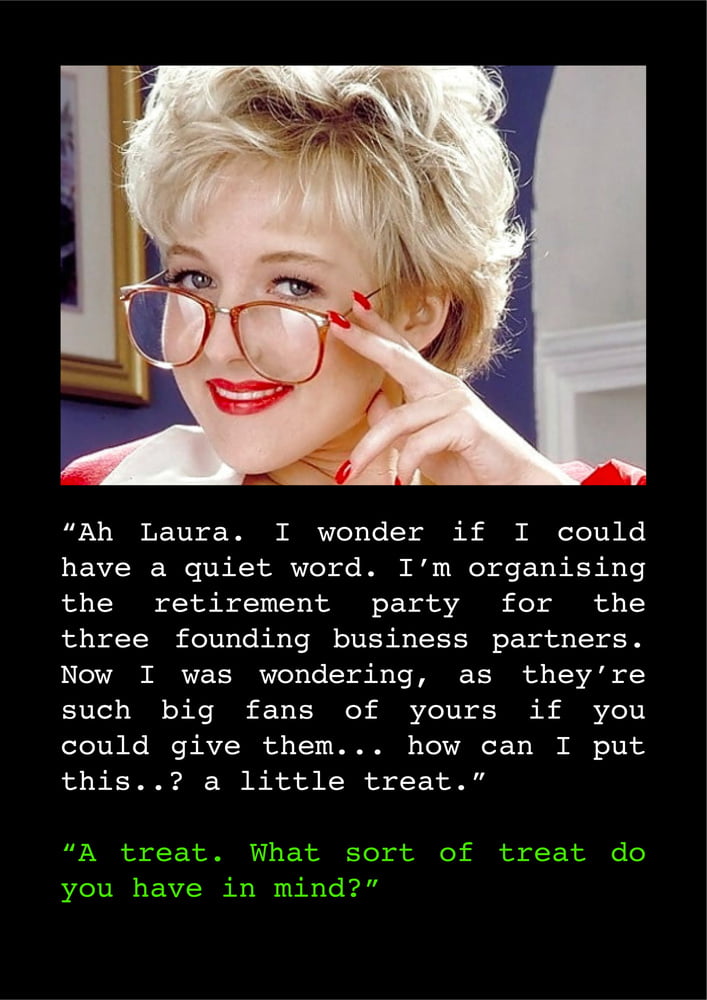 The dutiful secretary. A caption story. #93314944