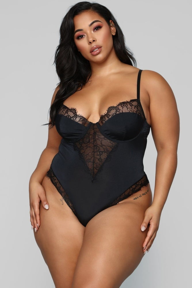 Plus Size Black Lingerie #82244521