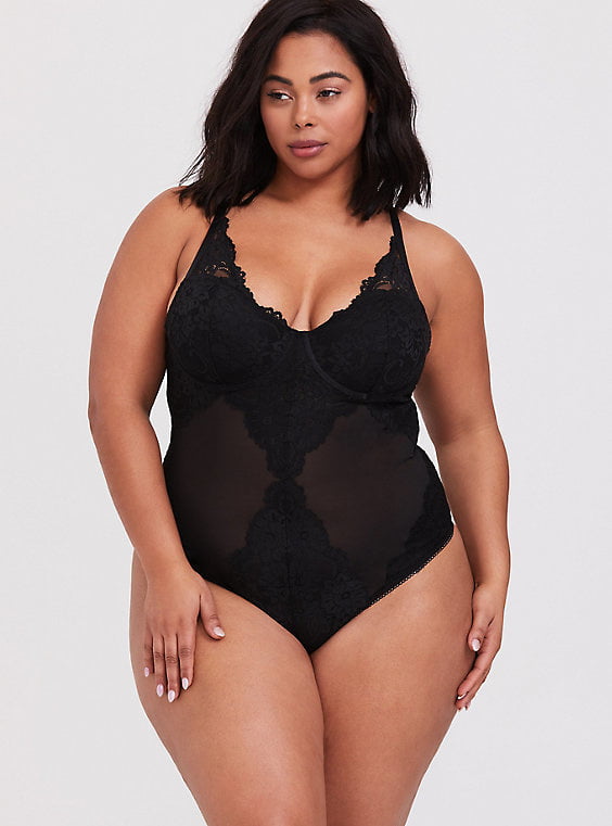 Plus Size Black Lingerie #82244546