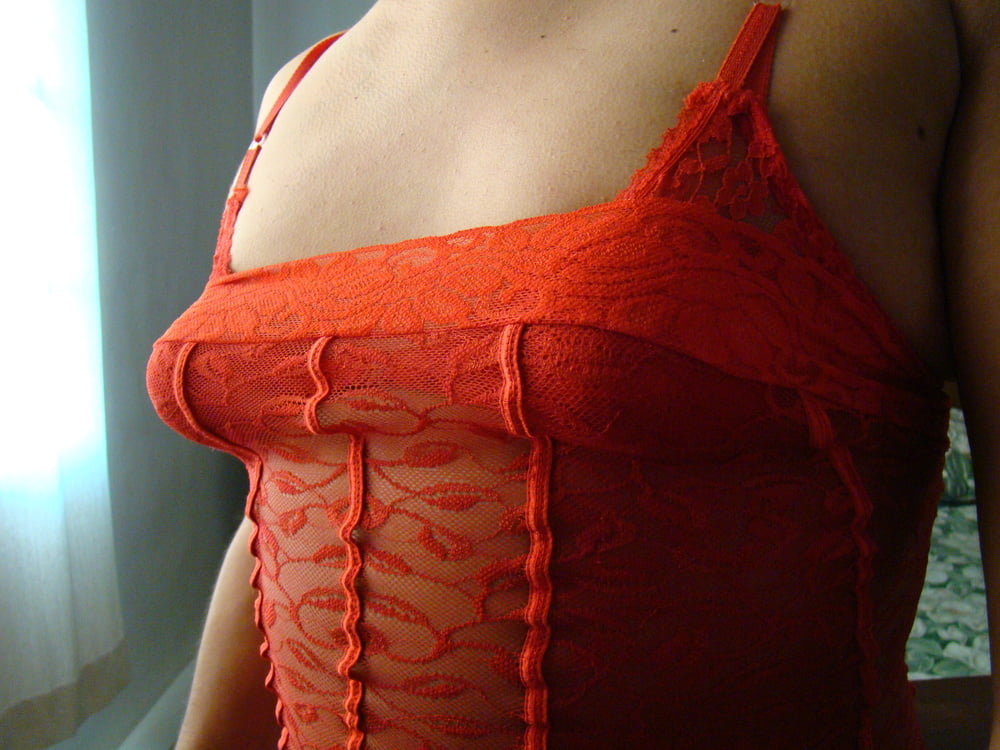 Red lacy lingerie #106936938