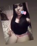 Bizarre Brunette Babe Defrancesca Gallardo Showing Off Her Tits Covered Fake Cum