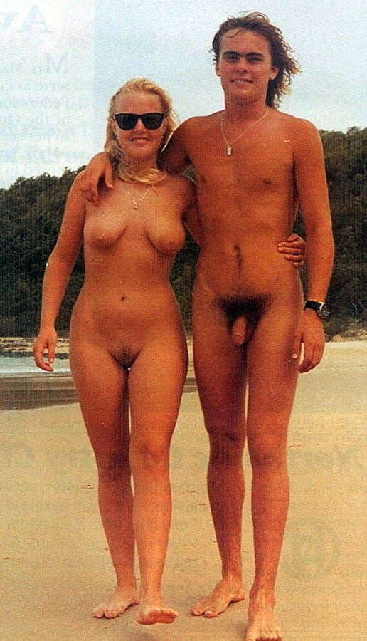 Naked couples on the beach Vintage #94427758