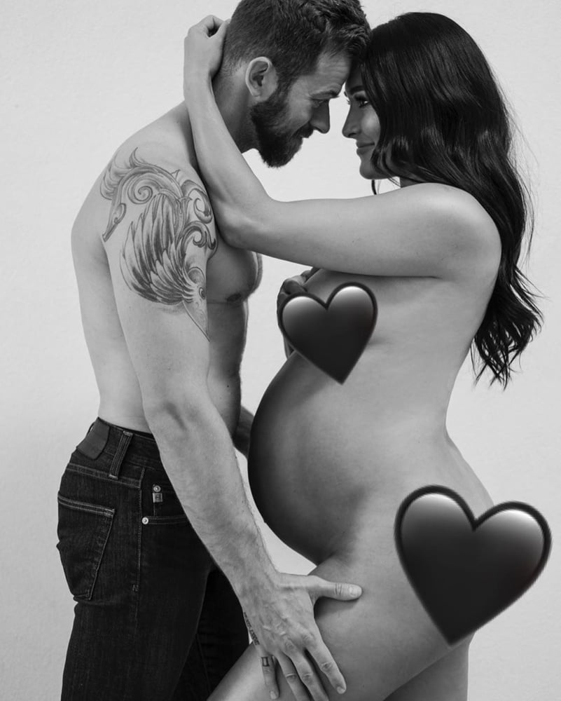 Nikki and Brie Bella nude pregnancy photoshoot #90859055