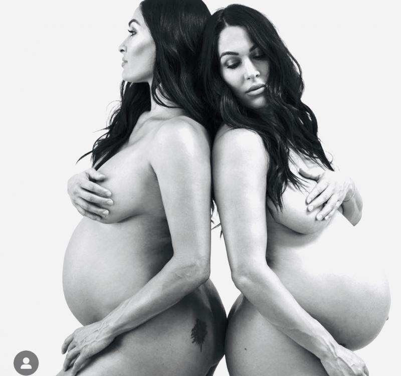 Nikki et brie bella nue photoshoot de grossesse
 #90859059