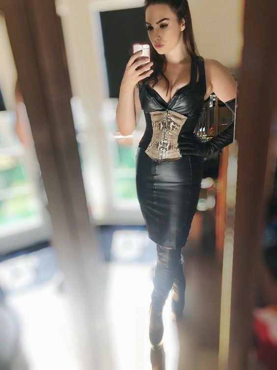 Black Leather Skirt 4 - by Redbull18 #100391961