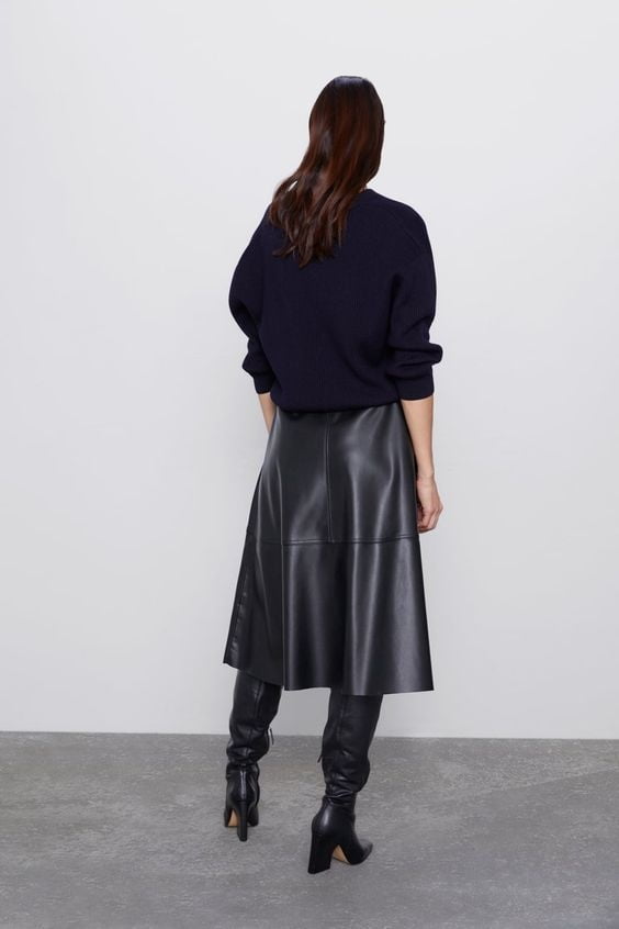 Black Leather Skirt 4 - by Redbull18 #100392031