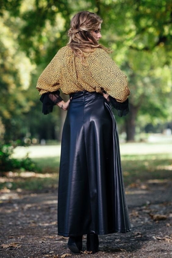 Black Leather Skirt 4 - by Redbull18 #100392047
