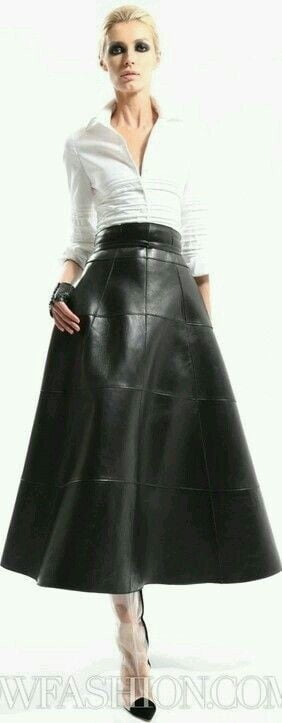 Black Leather Skirt 4 - by Redbull18 #100392070