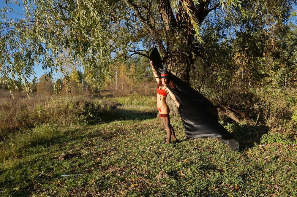 Witch in Black Coat #107084175