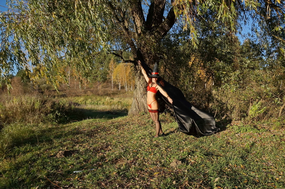 Witch in Black Coat #107084176