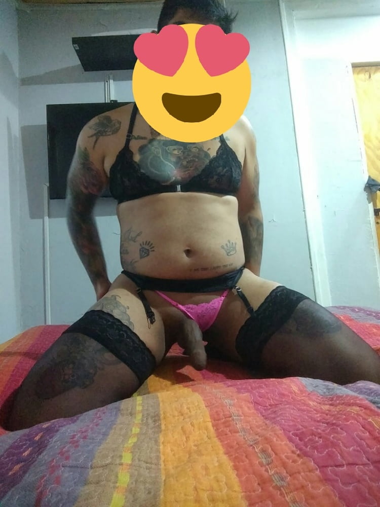 Sexy crossdresser in lingerie #104834301