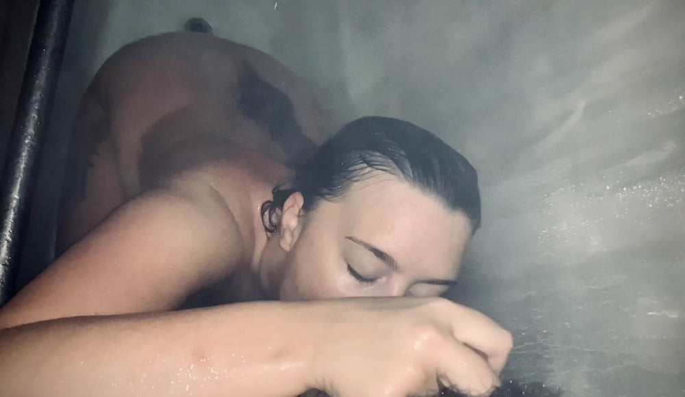 Sucking my mans dick in the shower
 #104757004