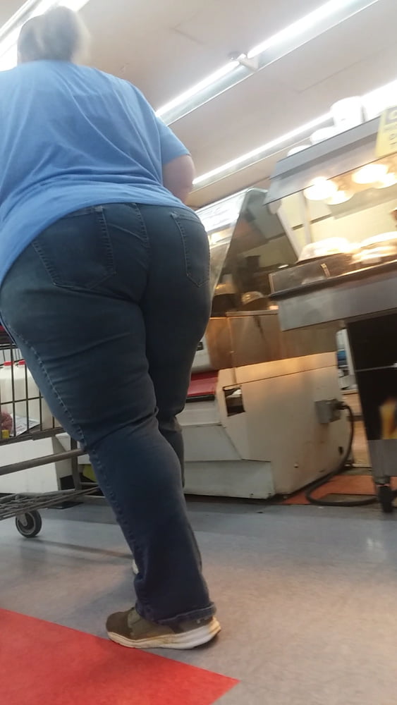 Fat white booty blue jeans #80678264