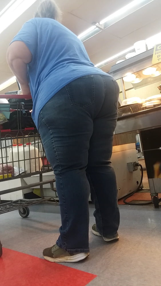 Fat white booty blue jeans #80678270