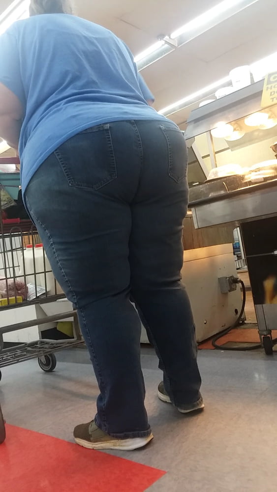 Fat white booty blue jeans #80678273