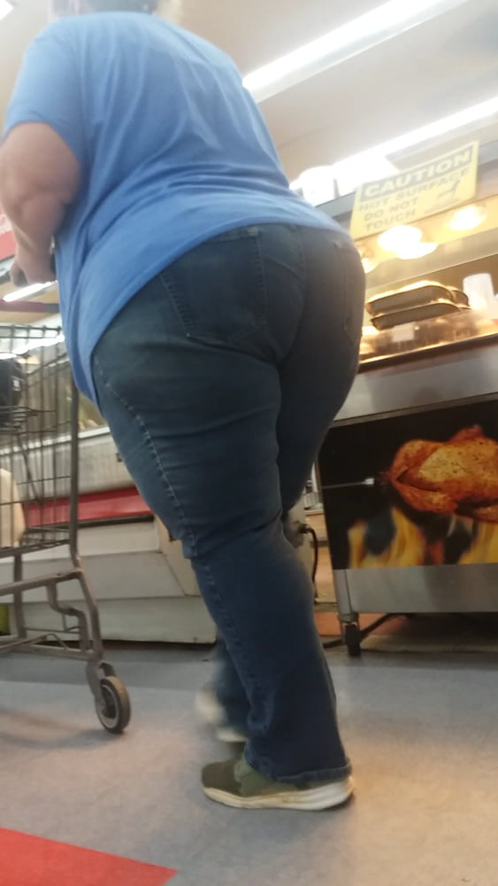 Fat white booty blue jeans #80678275