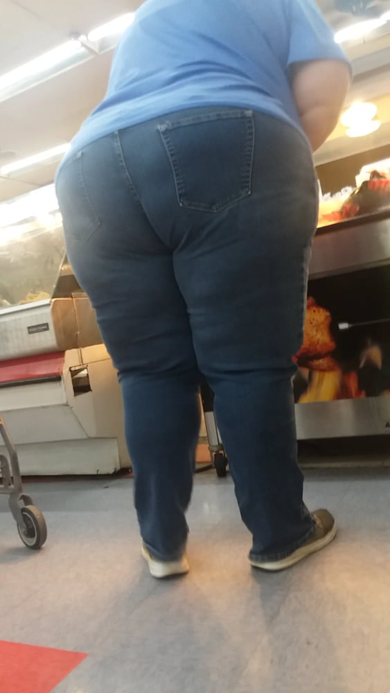 Fat white booty blue jeans #80678285