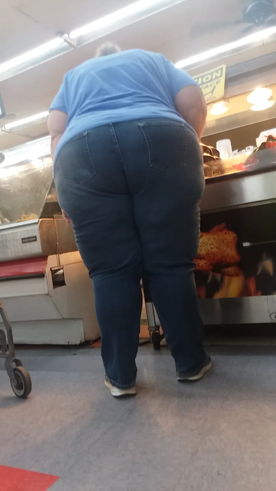 Fat white booty blue jeans #80678291