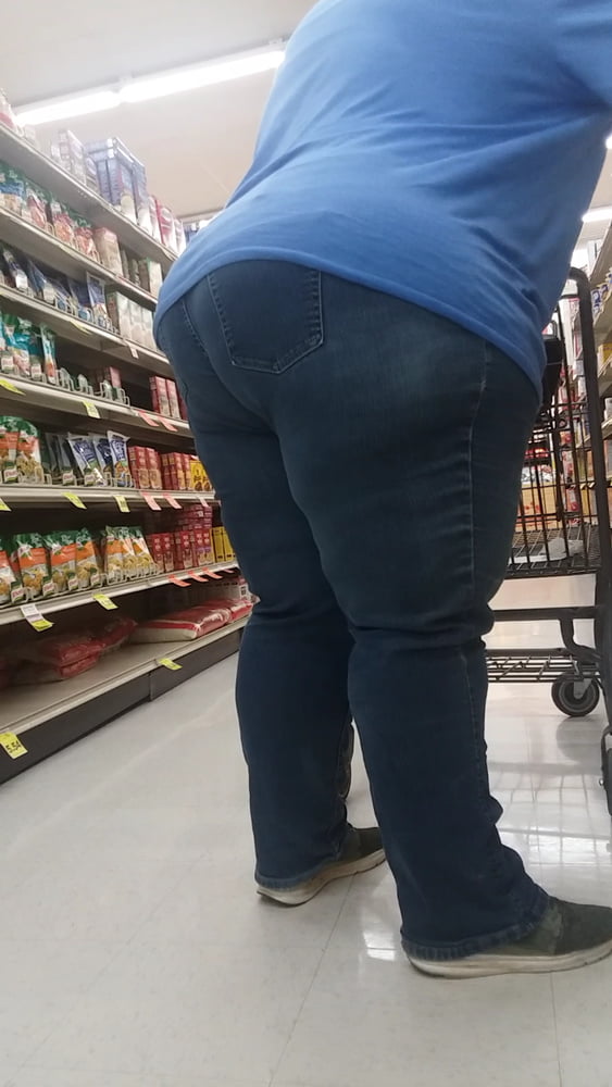 Fat white booty blue jeans #80678294