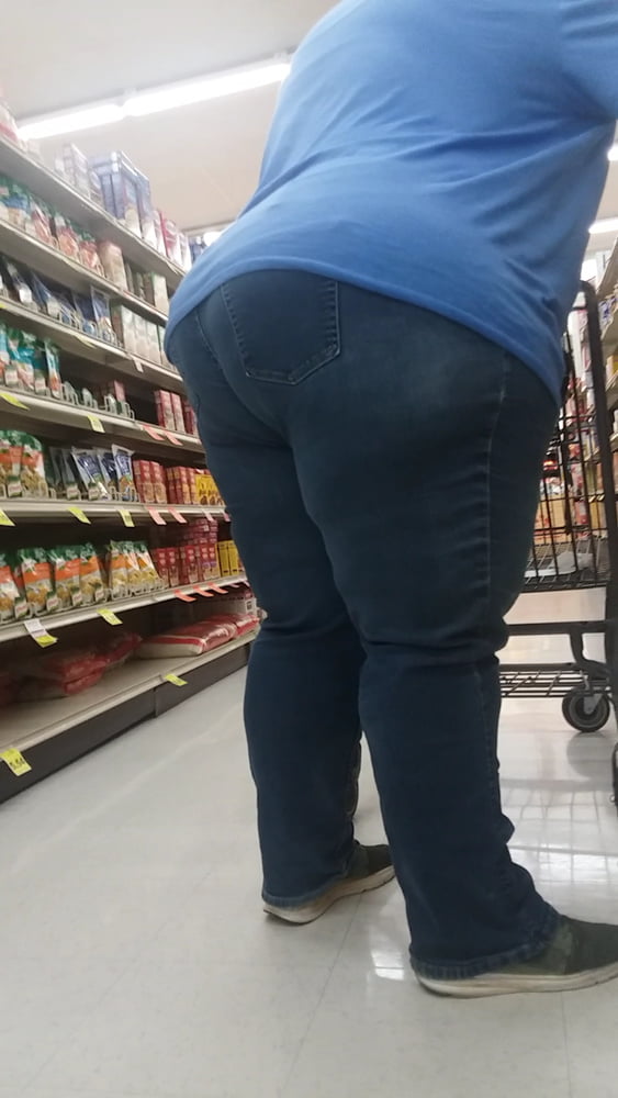 Fat white booty blue jeans #80678296